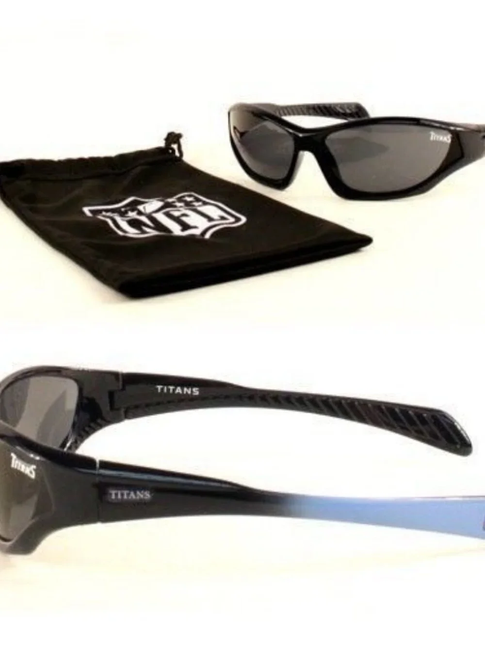 Tennessee Titans Sunglasses Youth Quake with Pouch Bag NFL Official Merch